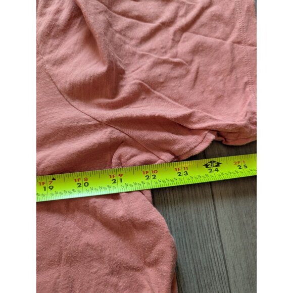 Talbots Woman 2X Coral Short Sleeve Beaded Front Blouse Lightweight Casual Top - Picture 8 of 8